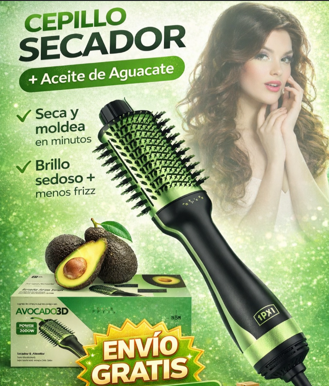 Cepillo secador y modelador Avocado 3d power