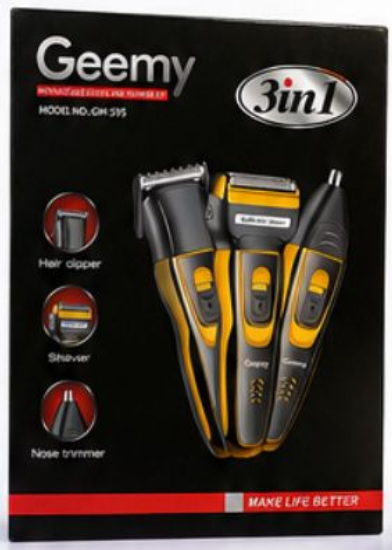 Geemy Rechargeable Shaver and Trimmer Set, modelo GM-595.